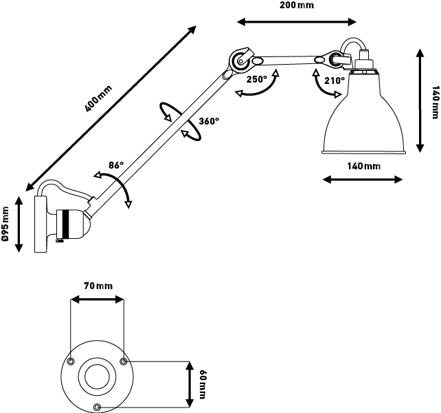 LG304L40 vegglampi