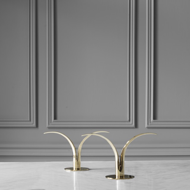 Liljan kertastjaki h12,5 sm, messing