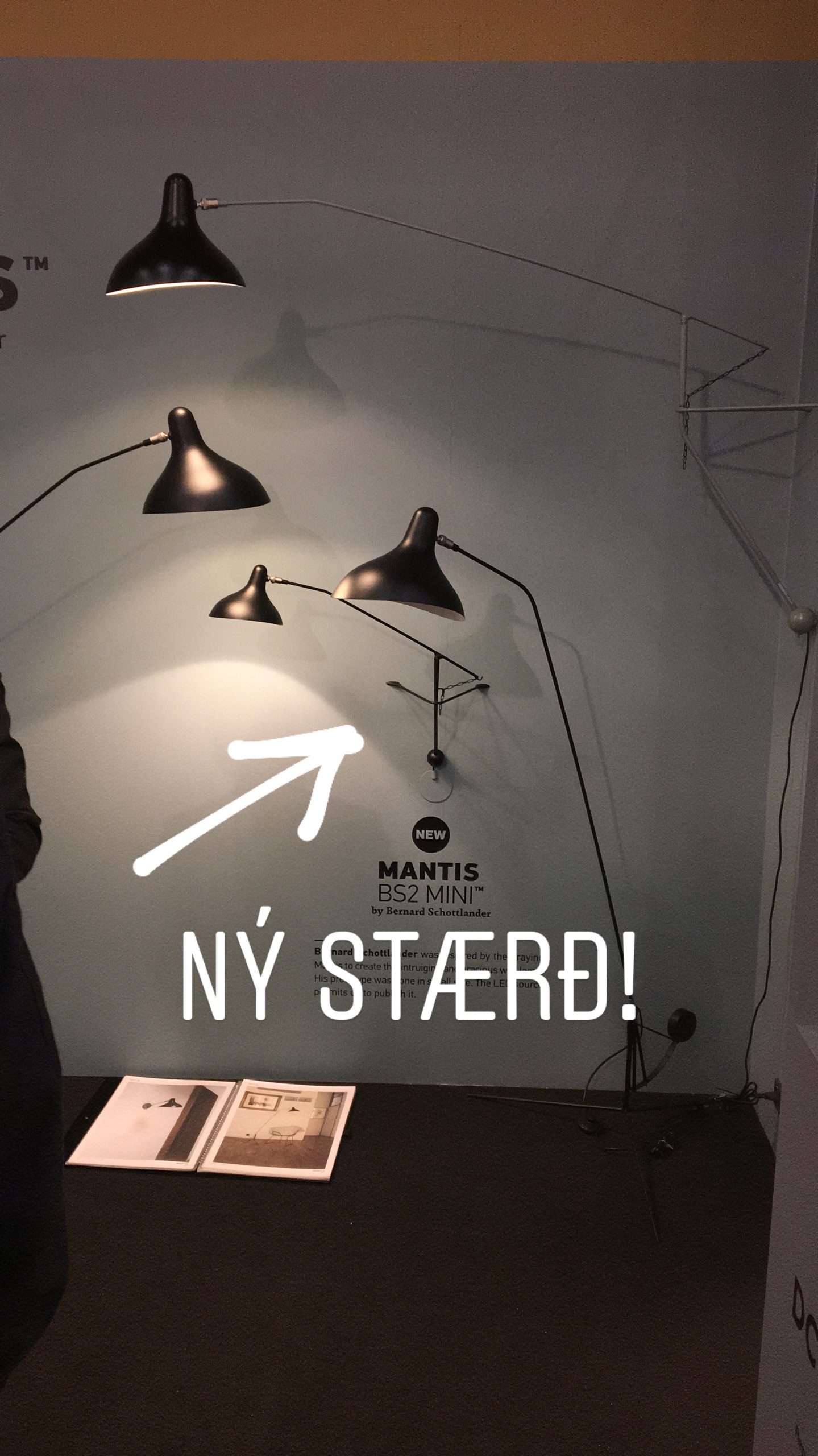 Mantis BS2 Mini vegglampi m/armi