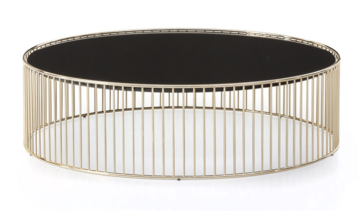 Caulfield Gold/Black-Nickel sófaborð