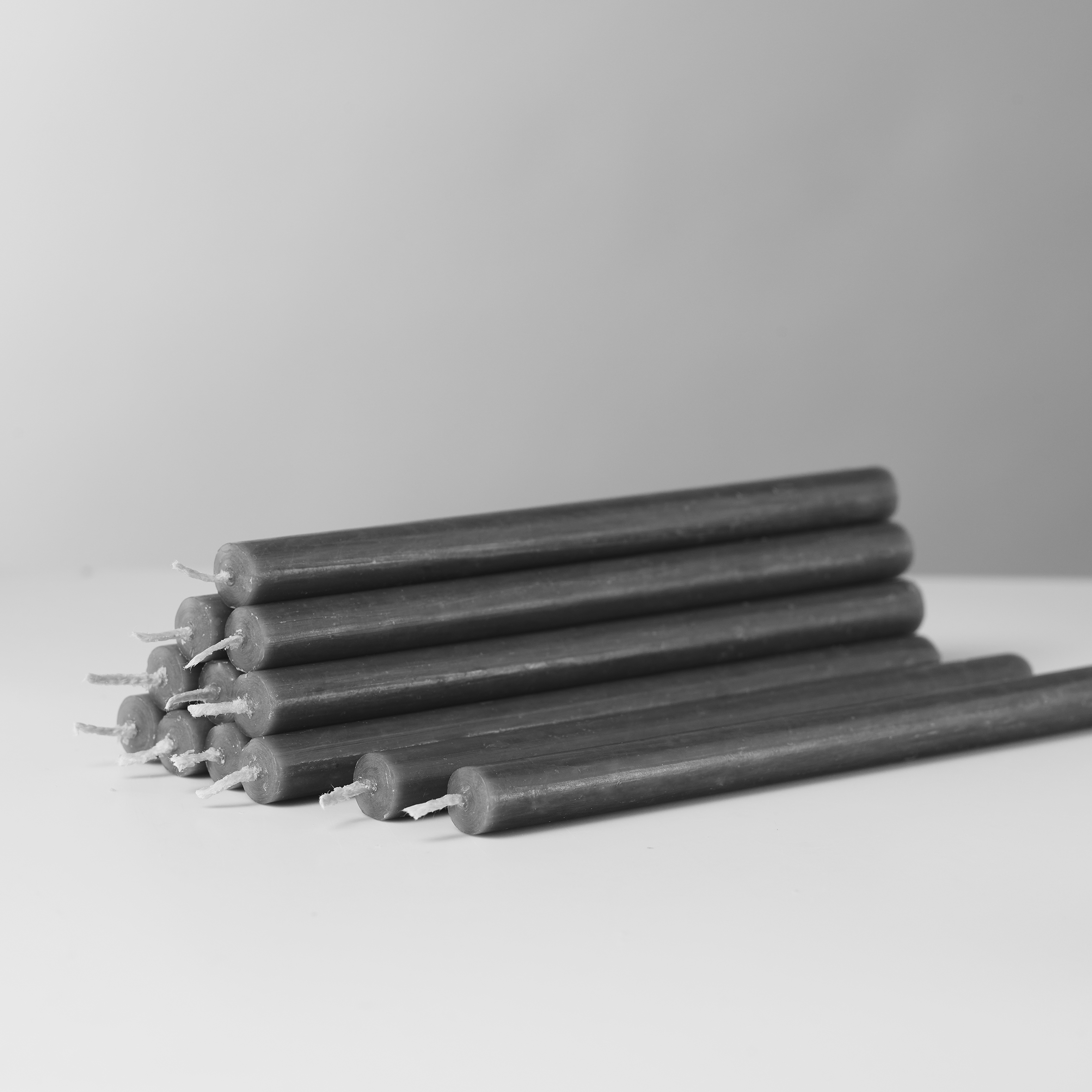 Stoff kerti, 12stk, anthracite