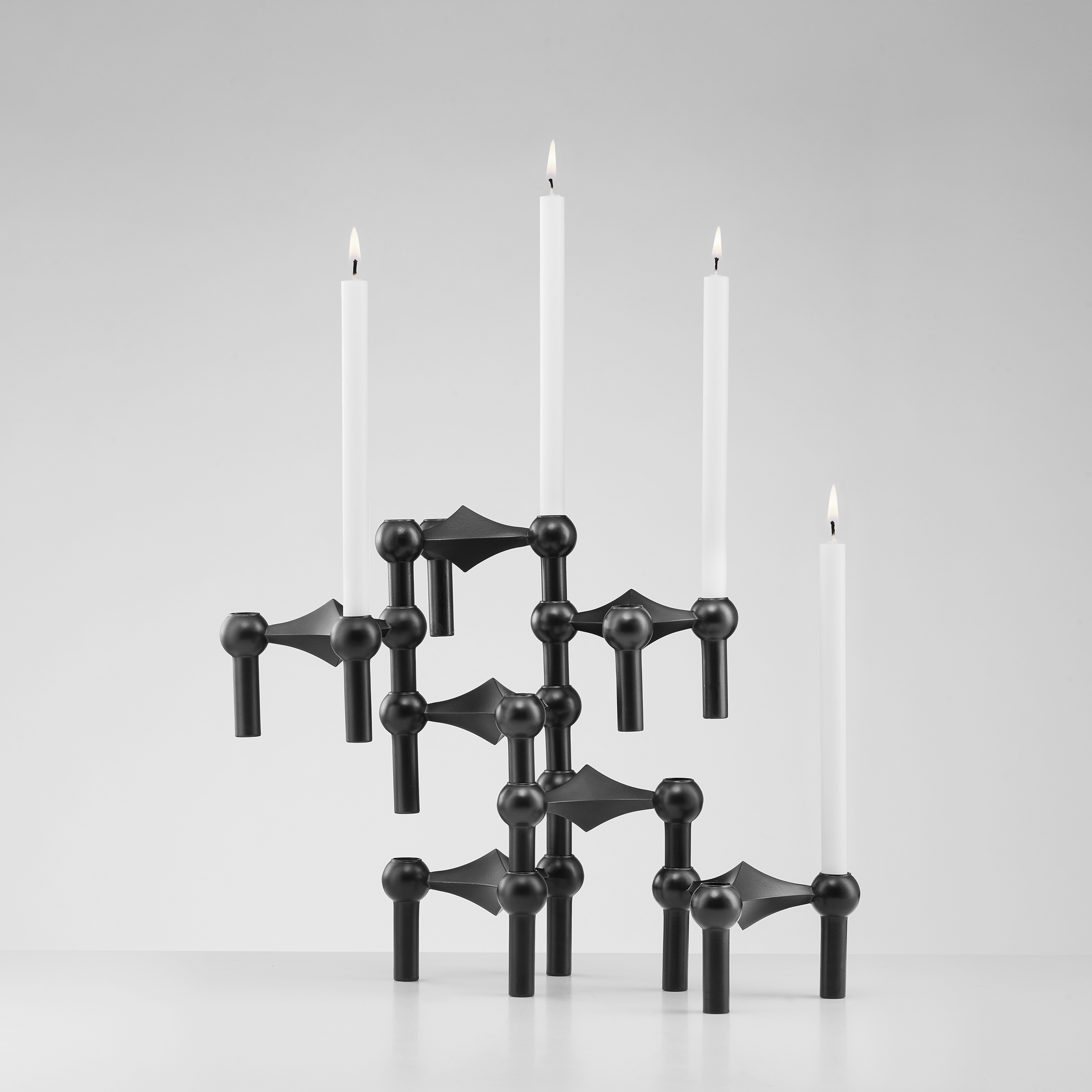 Stoff kertastjaki Ø10sm h7sm, black