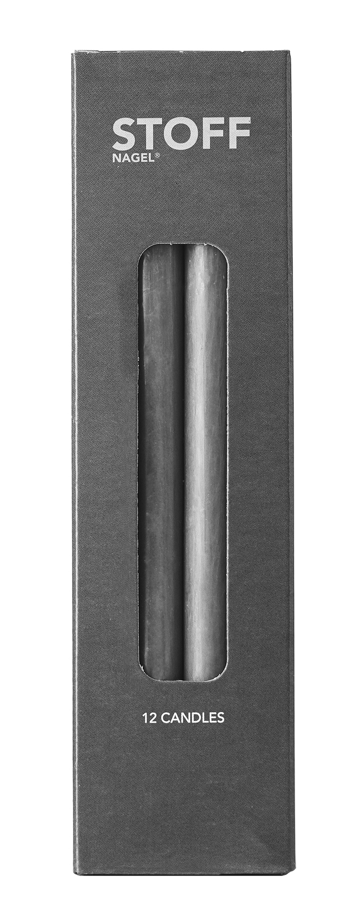 Stoff kerti, 12stk, anthracite