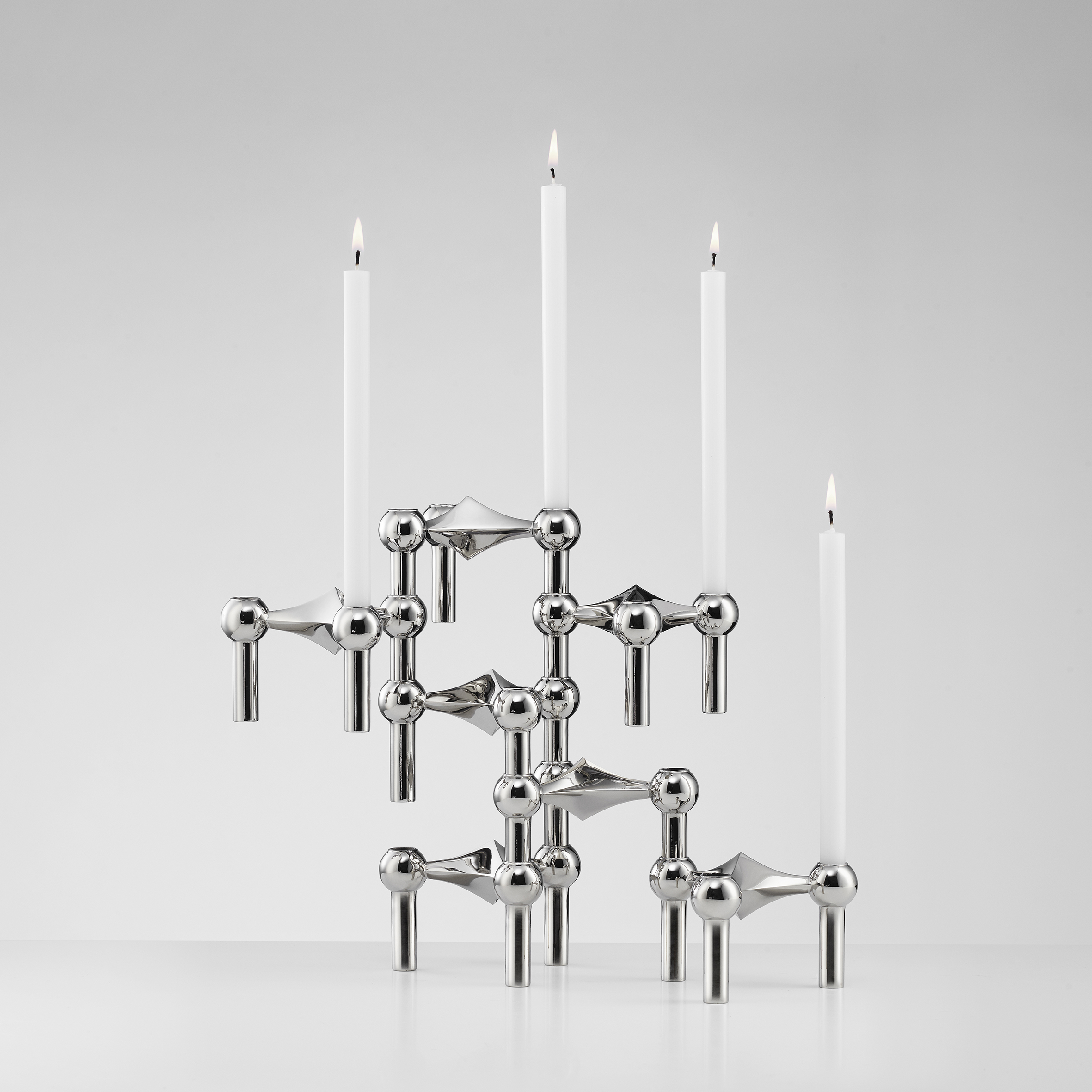 Stoff kertastjaki Ø10sm h7sm, chrome