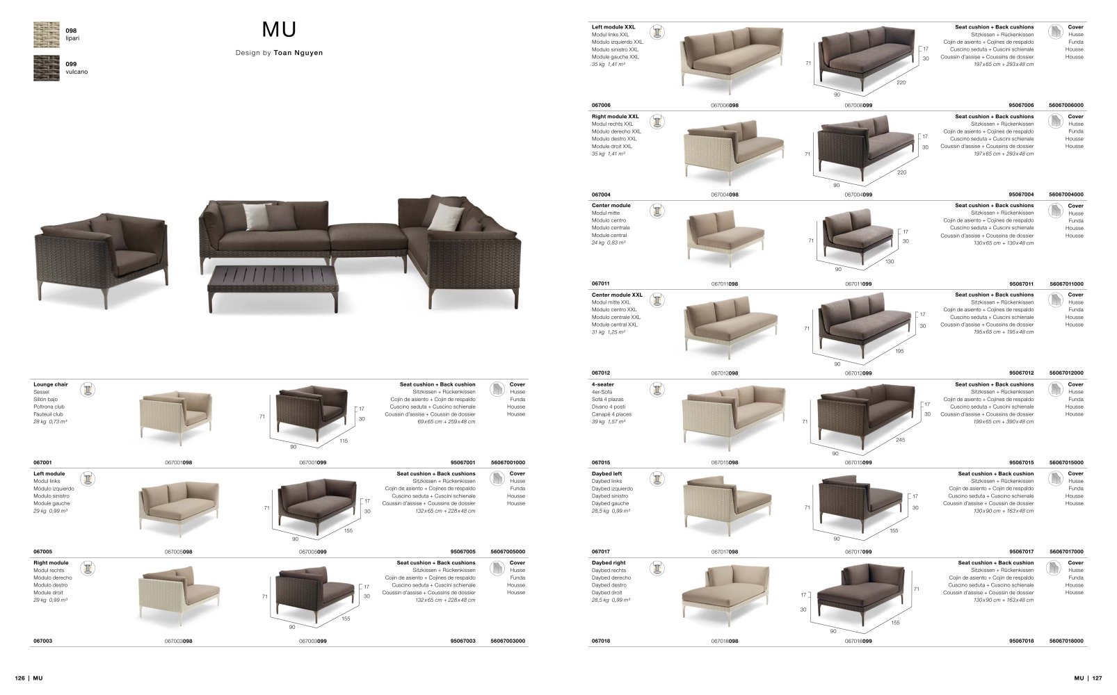 MU outdoor sófi