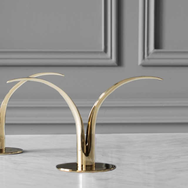 Liljan kertastjaki h12,5 sm, messing