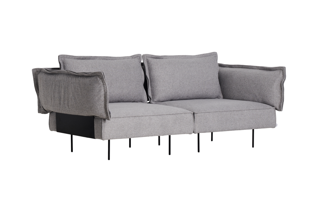 2 Seater, Modular Sofa Concrete No Shadow Angle