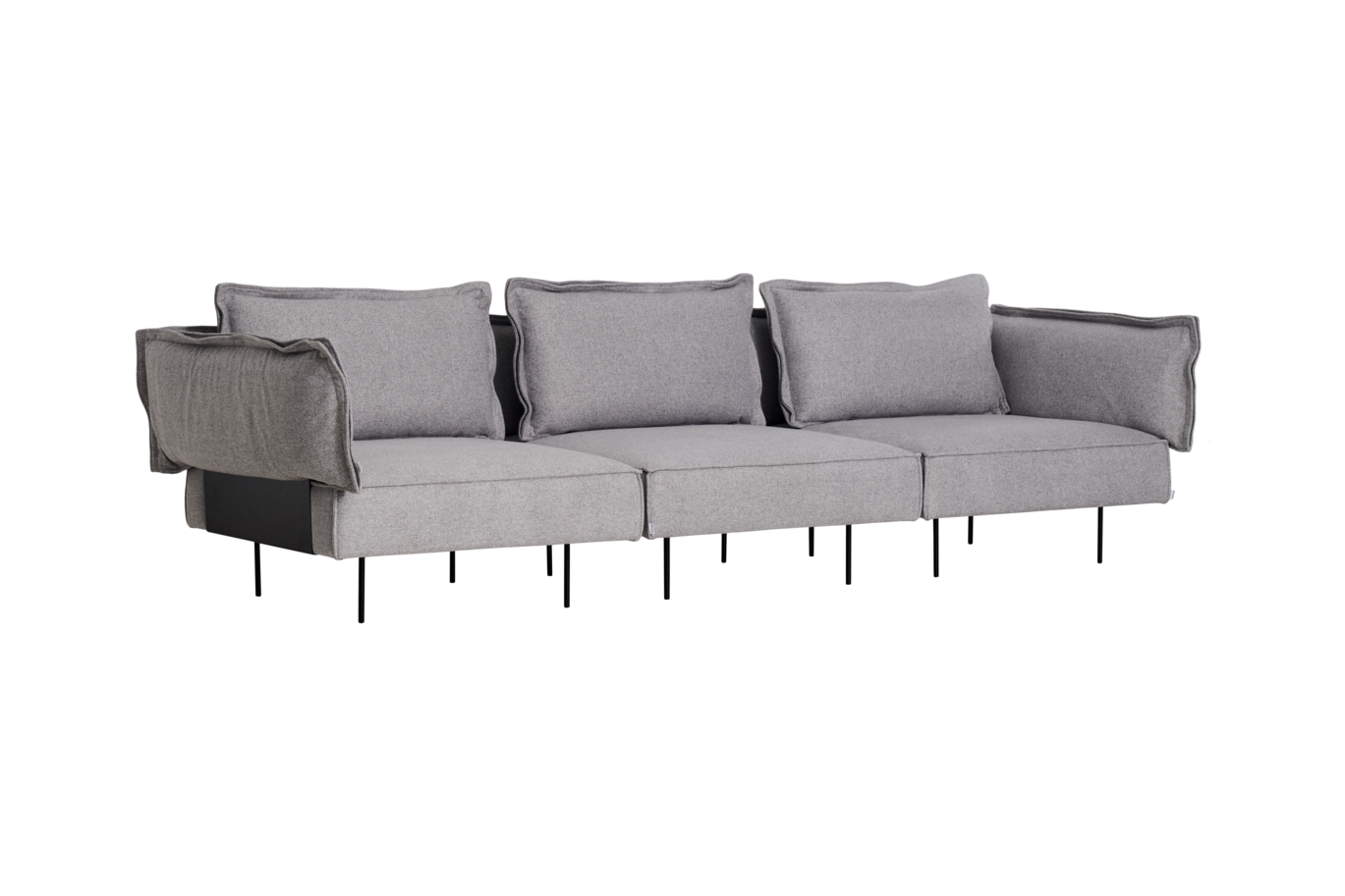 3 Seater, Modular Sofa Concrete No Shadow Angle