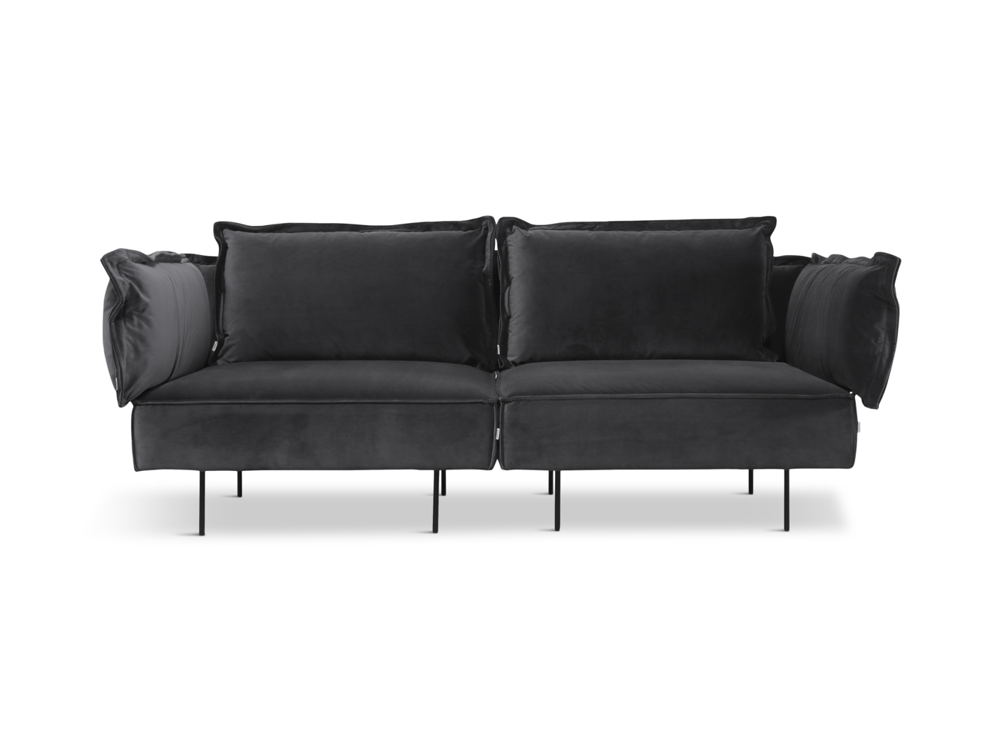 Modular Sofa, 2-Seat Sofa, Sapphire Velvet Dark Grey