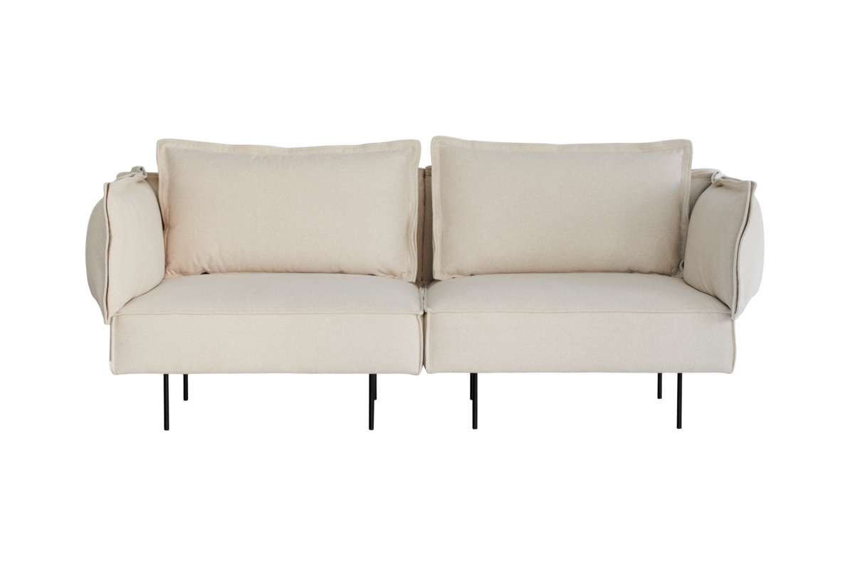 Modular Sofa 2 Seat Sofa_ Chalk No Shadow Straight