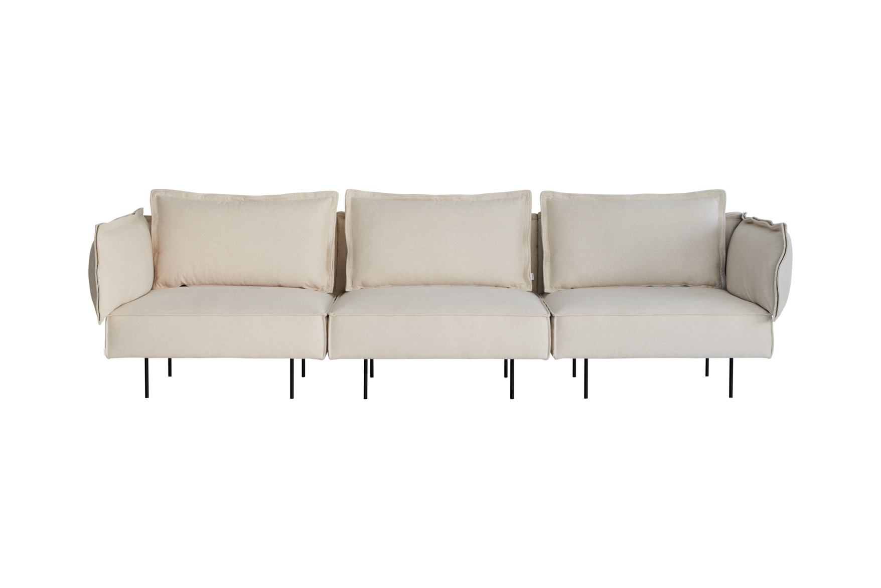 Modular Sofa 3 Seat Sofa_ Chalk No Shadow Straight