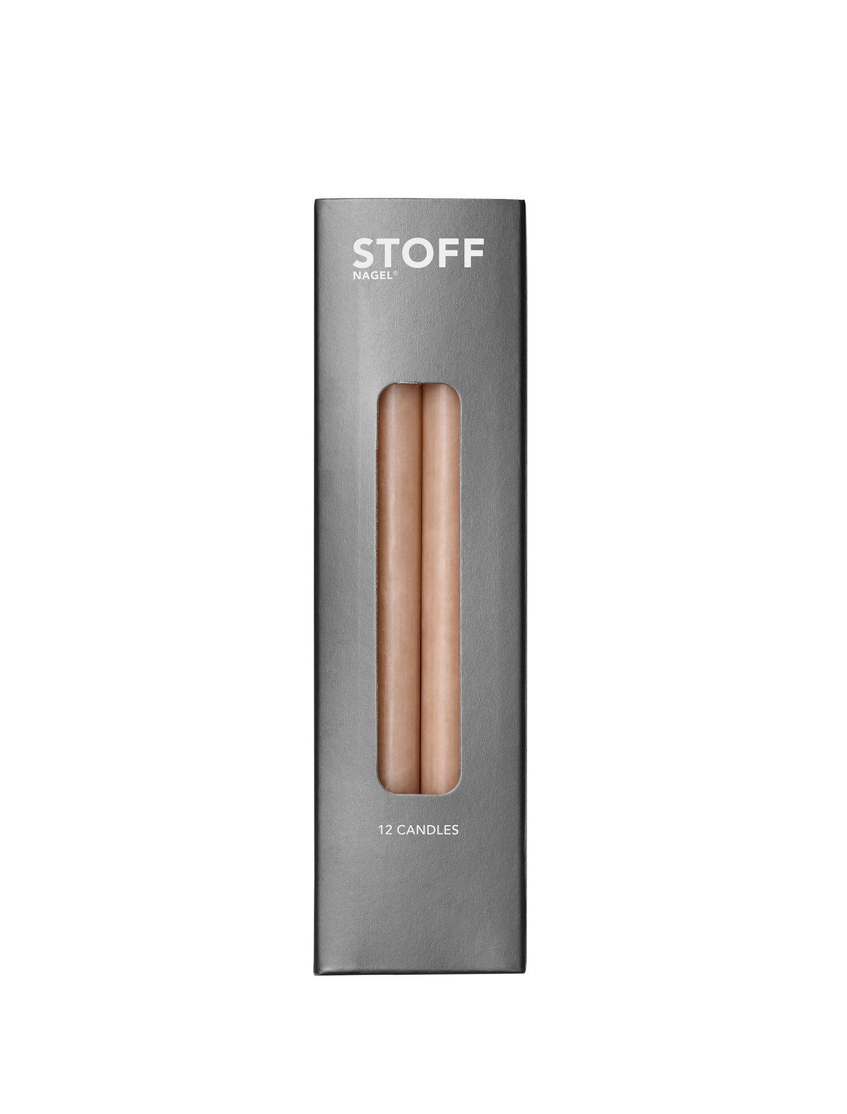 STOFF Nagel candles box w-12 pcs, beige (primary)