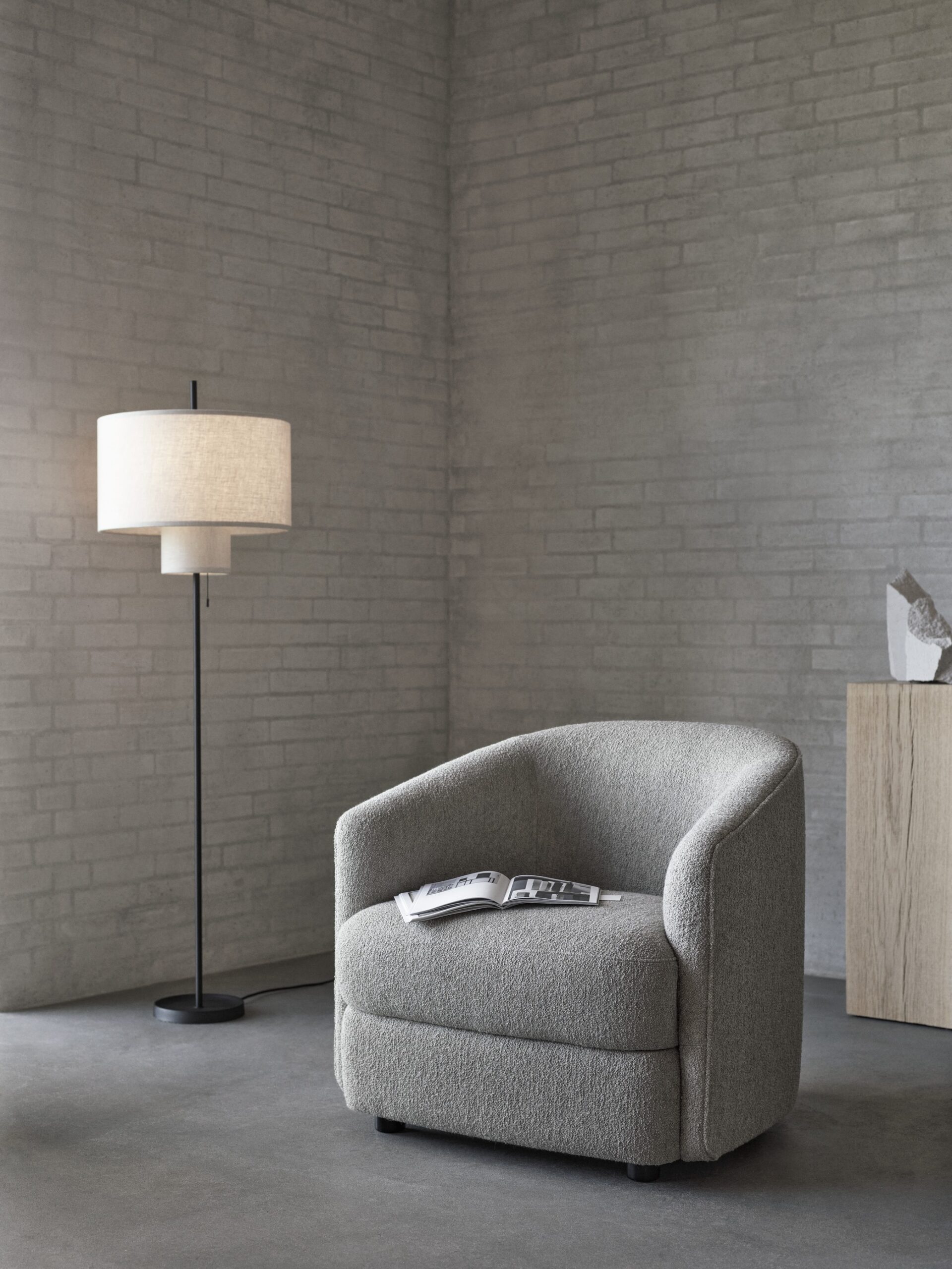 New Works_Autumn 21_Covent Lounge Chair_Barnum Hemp 3_Margin Floor Lamp
