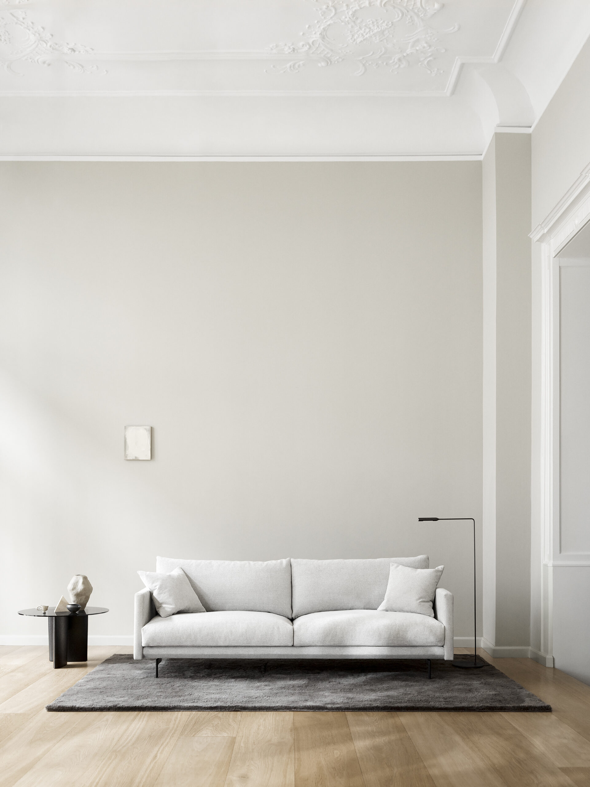 Trace_3 seater sofa with scatters_Navona col. 2_Glyph occasional table_Elba rug_72 dpi