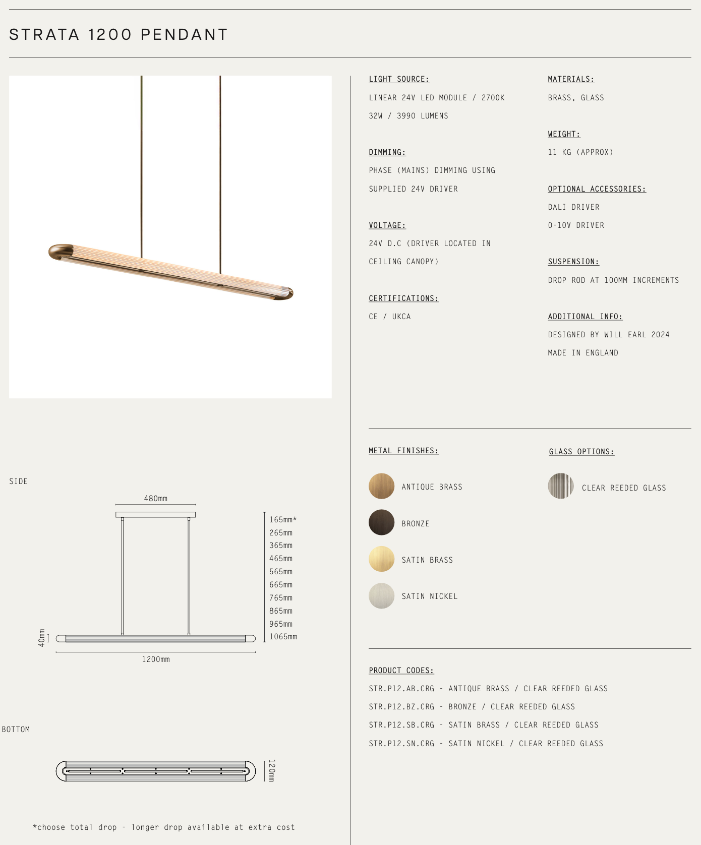 STRATA 1200 PENDANT1