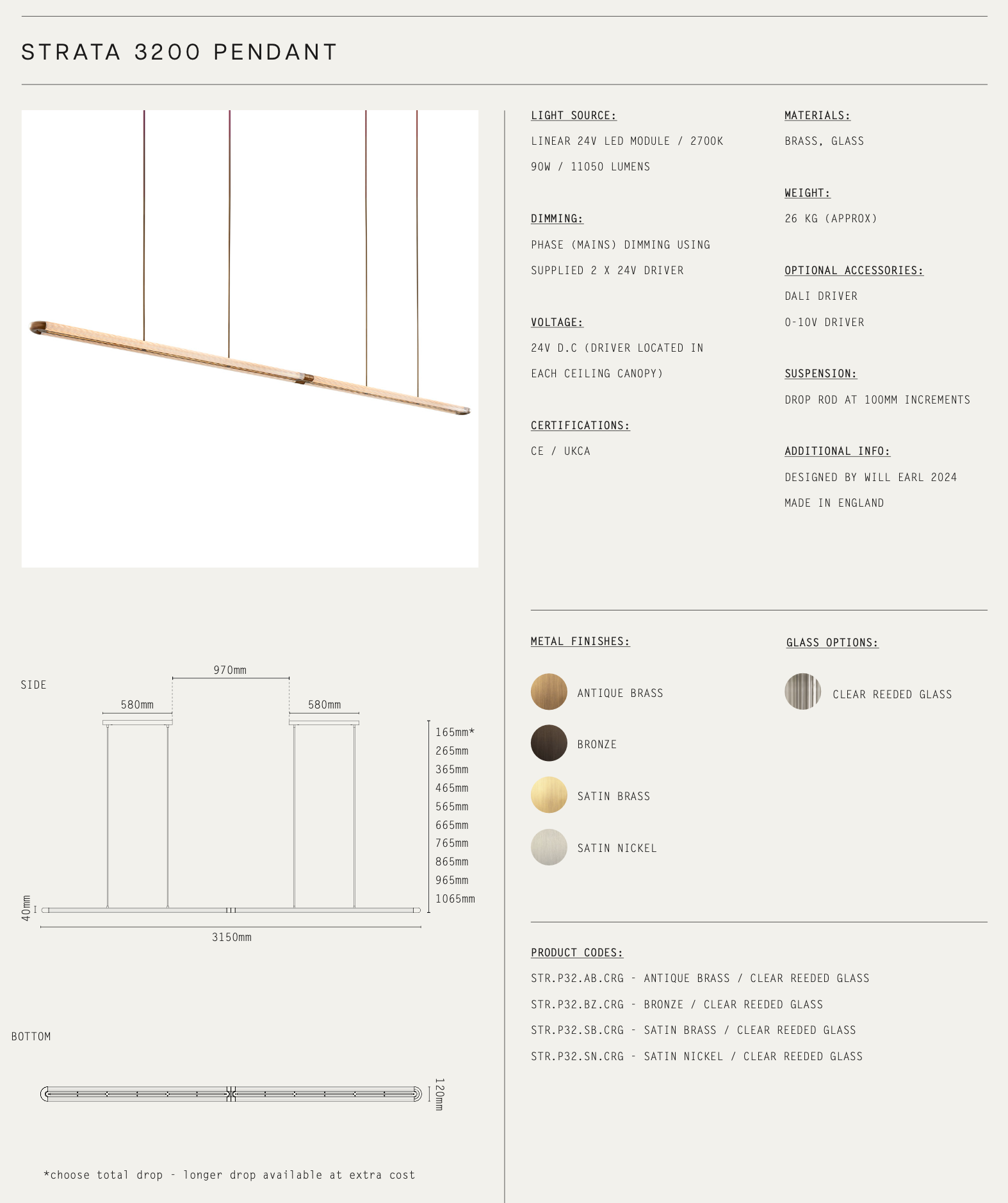 STRATA 1200 PENDANT3
