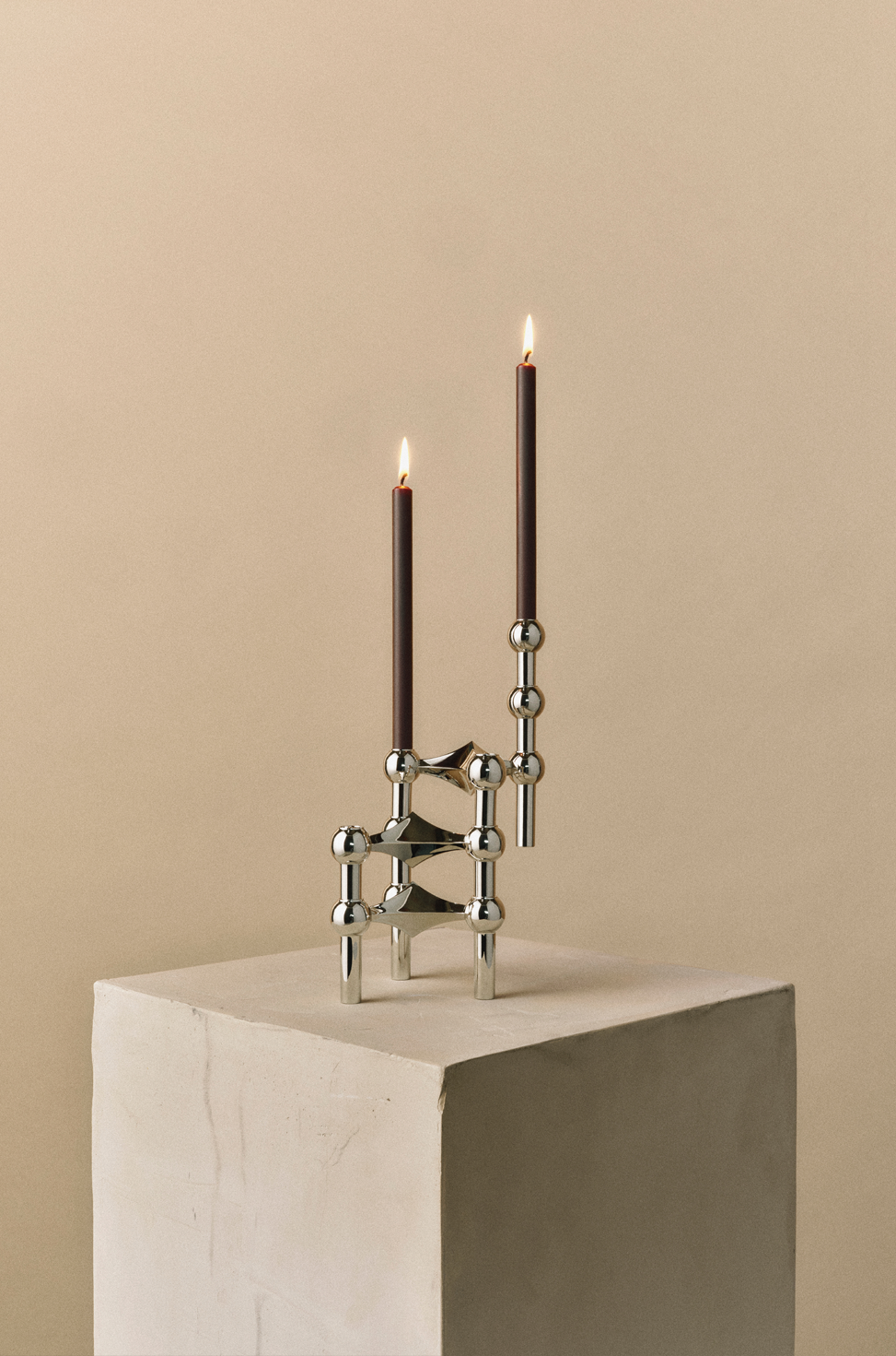 STOFF Nagel candles box w-12 pcs hazelnut 3