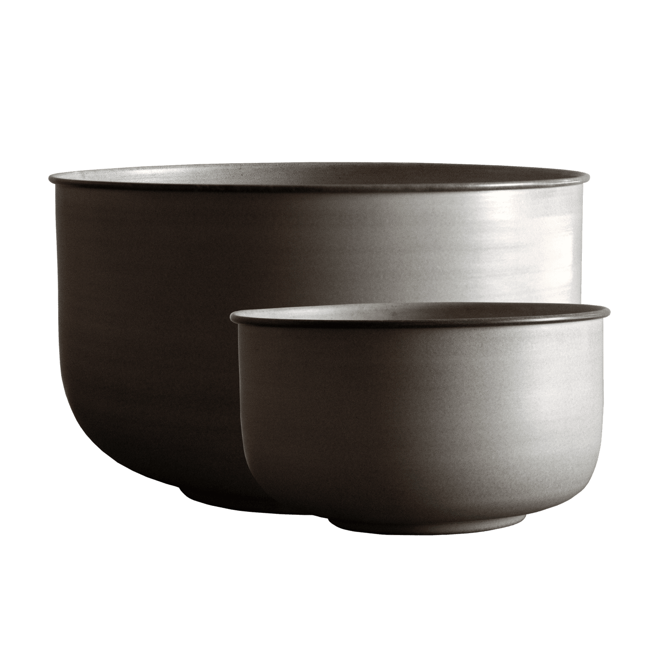 OUT Útiblómapottar WIDE 2 í setti, beige