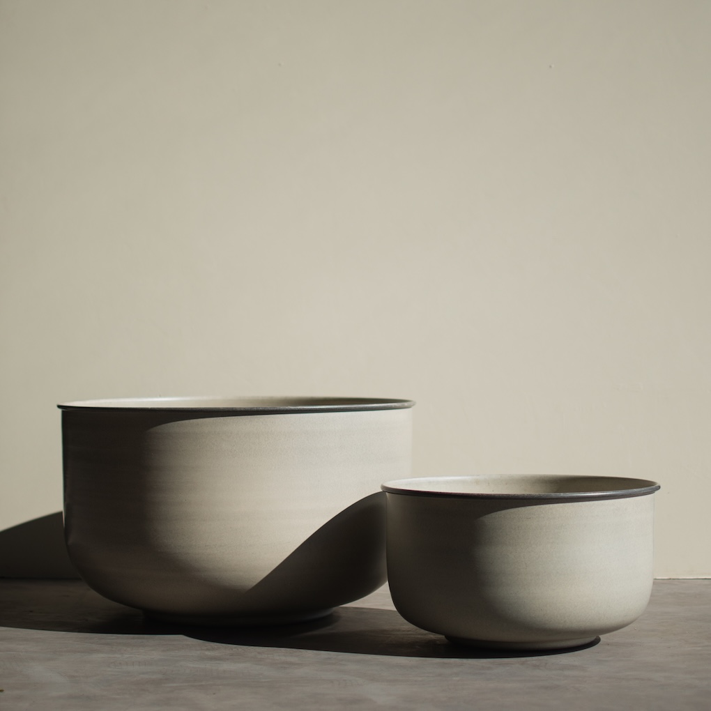 OUT Útiblómapottar WIDE 2 í setti, beige