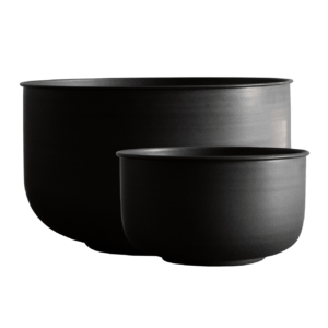 OUT Útiblómapottar WIDE 2 í setti, black