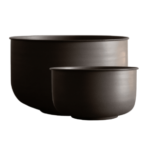 OUT Útiblómapottar WIDE 2 í setti, brown