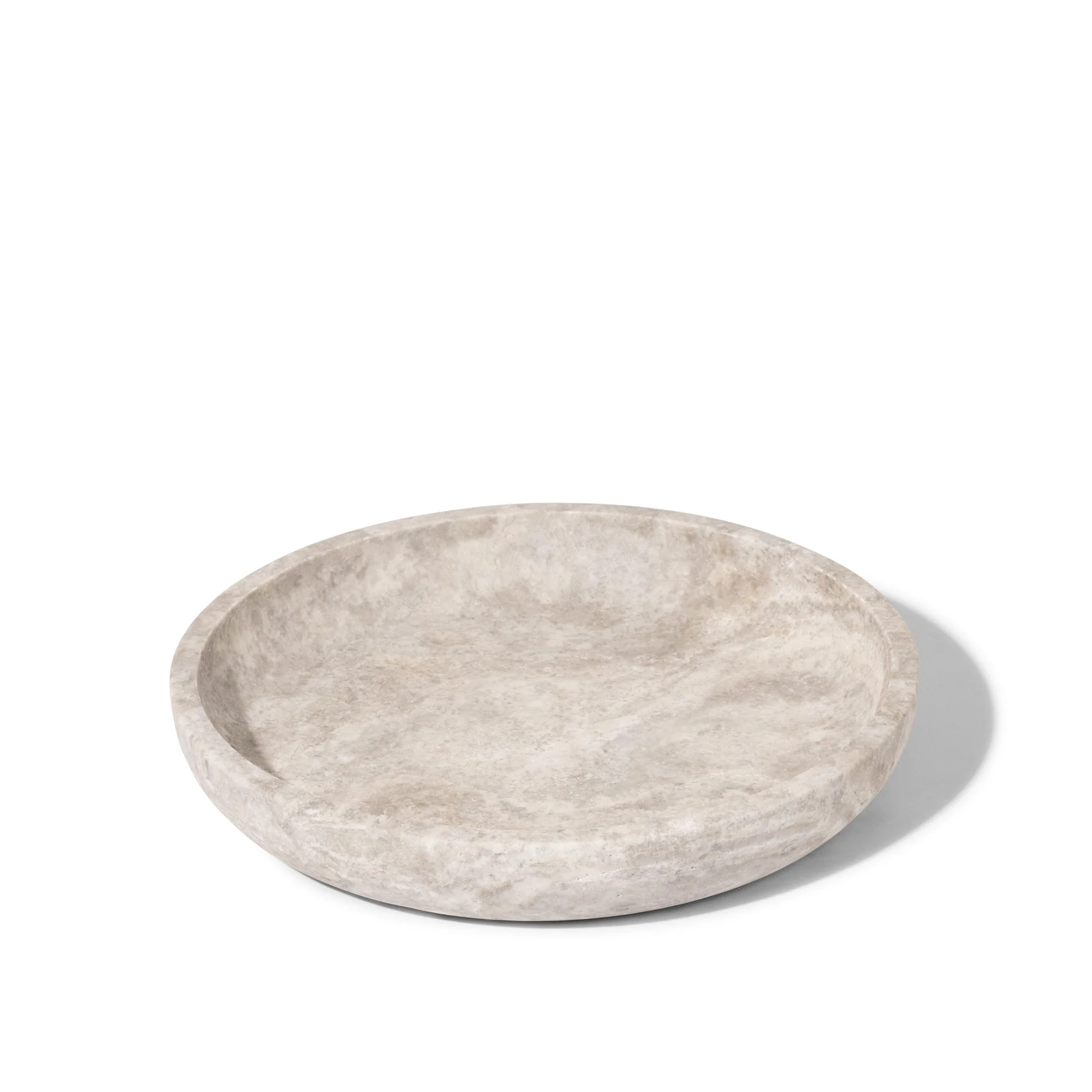 Silver Travertine 'Luna' skál/bakki L