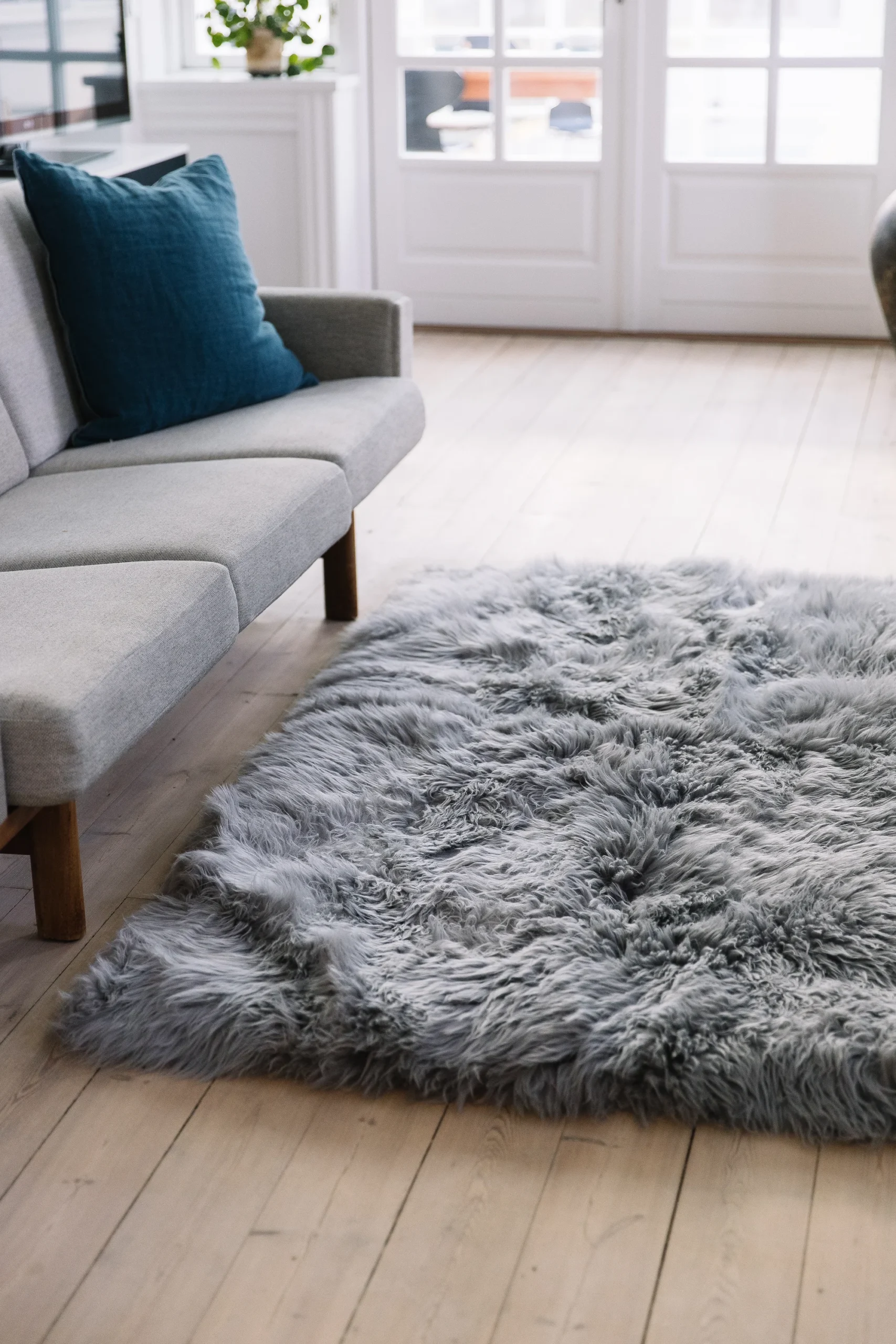 Long Wool Round gólfmotta