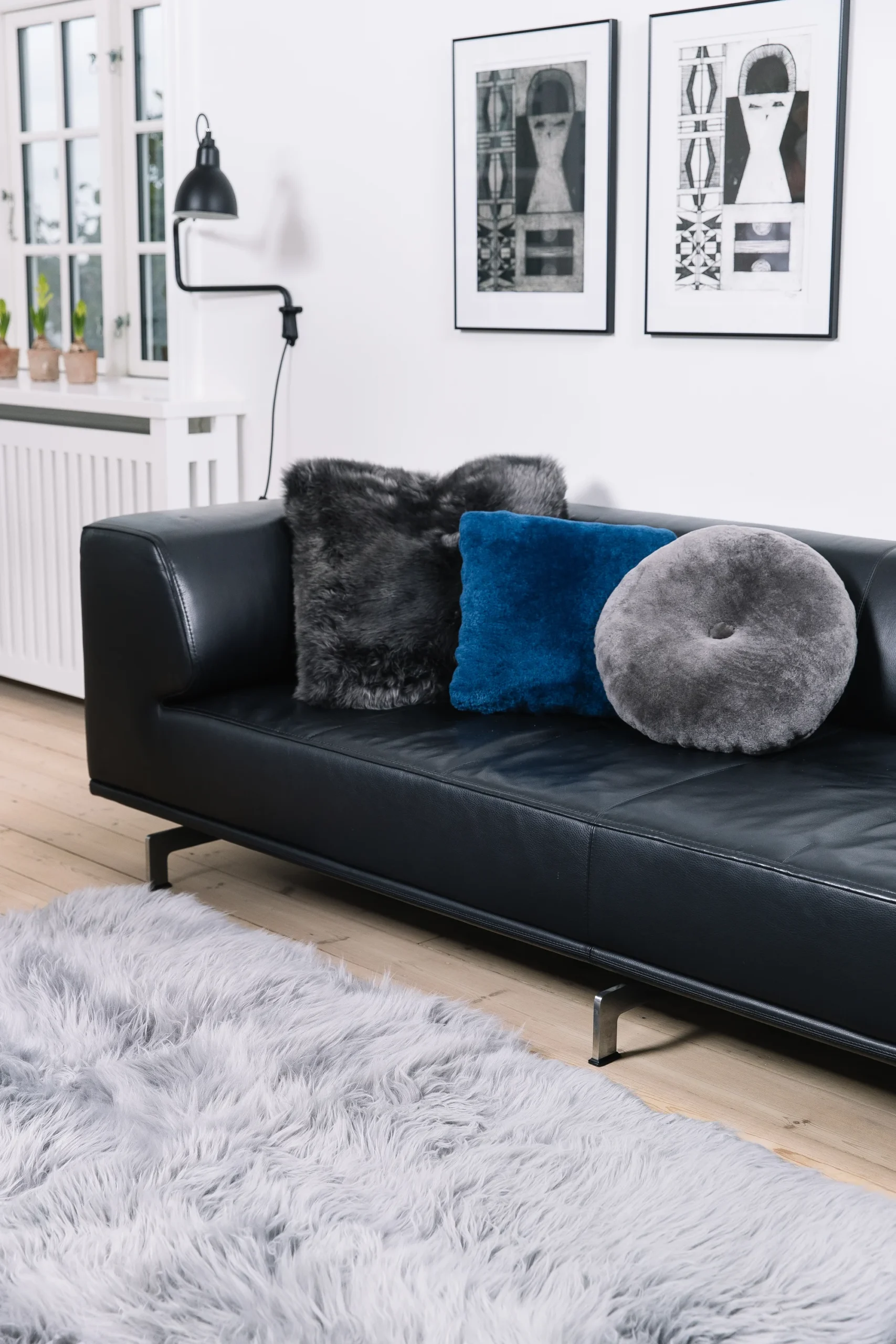 Long Wool Round gólfmotta