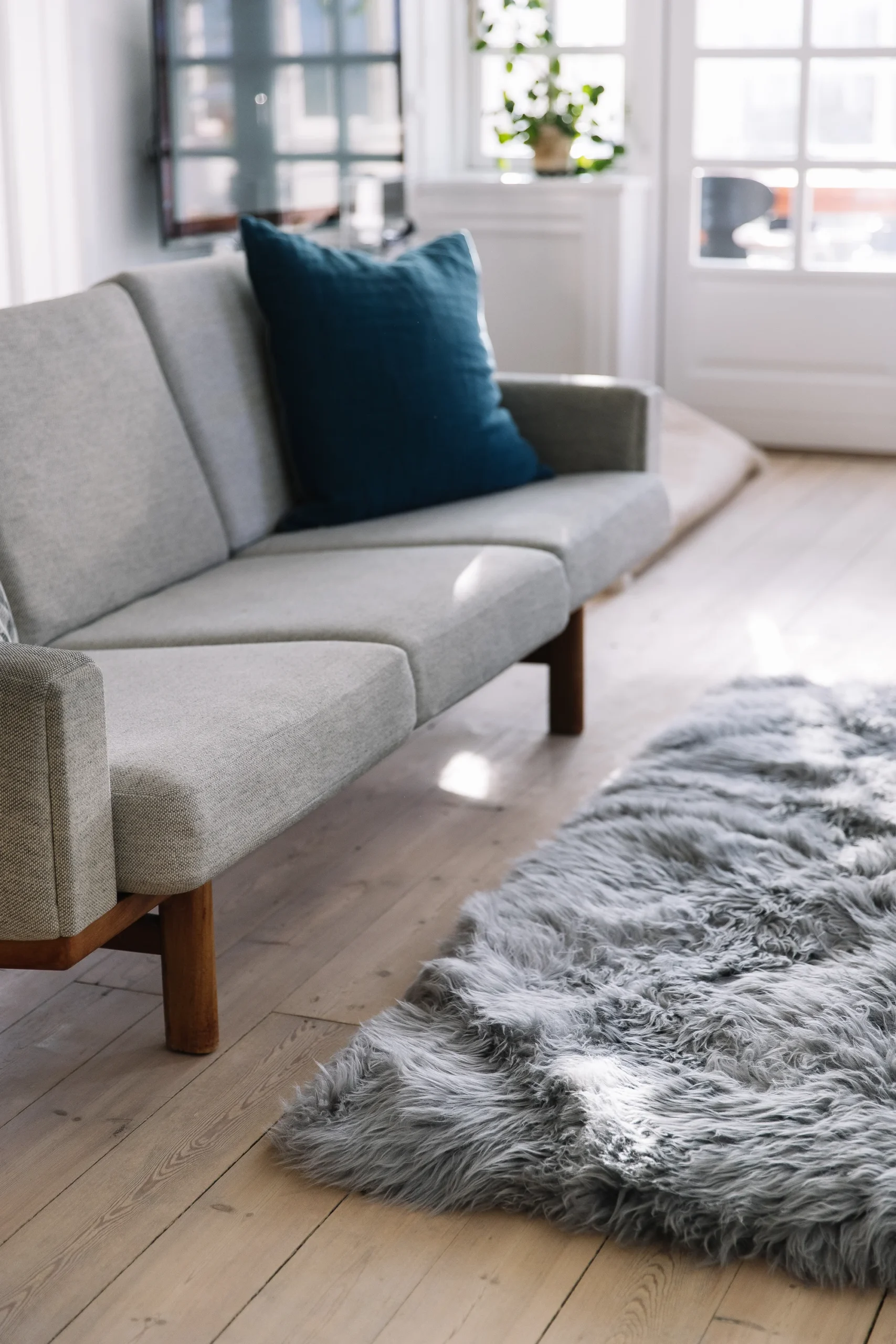 Long Wool Round gólfmotta