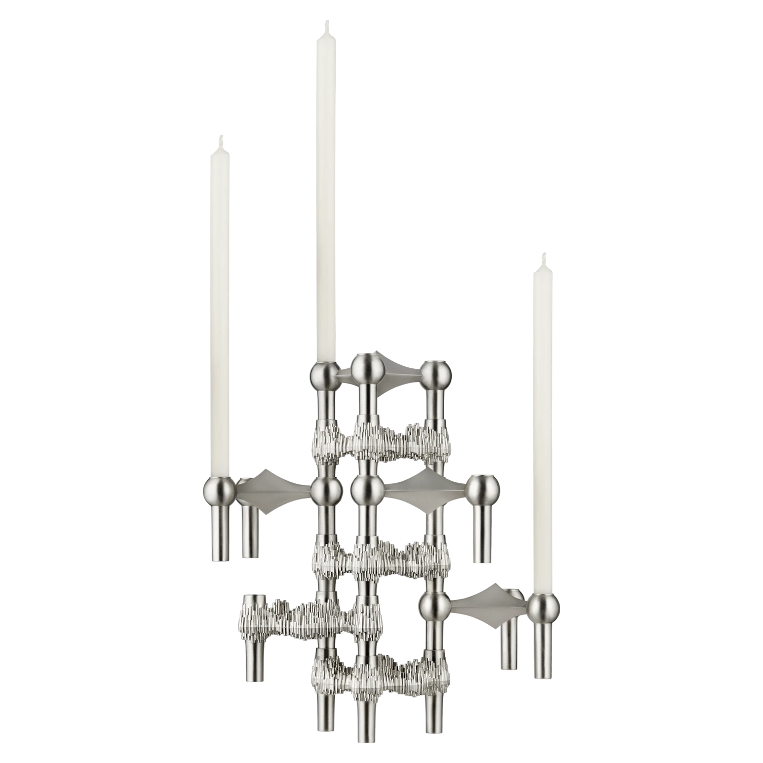 Stoff kertastjaki, brushed chrome