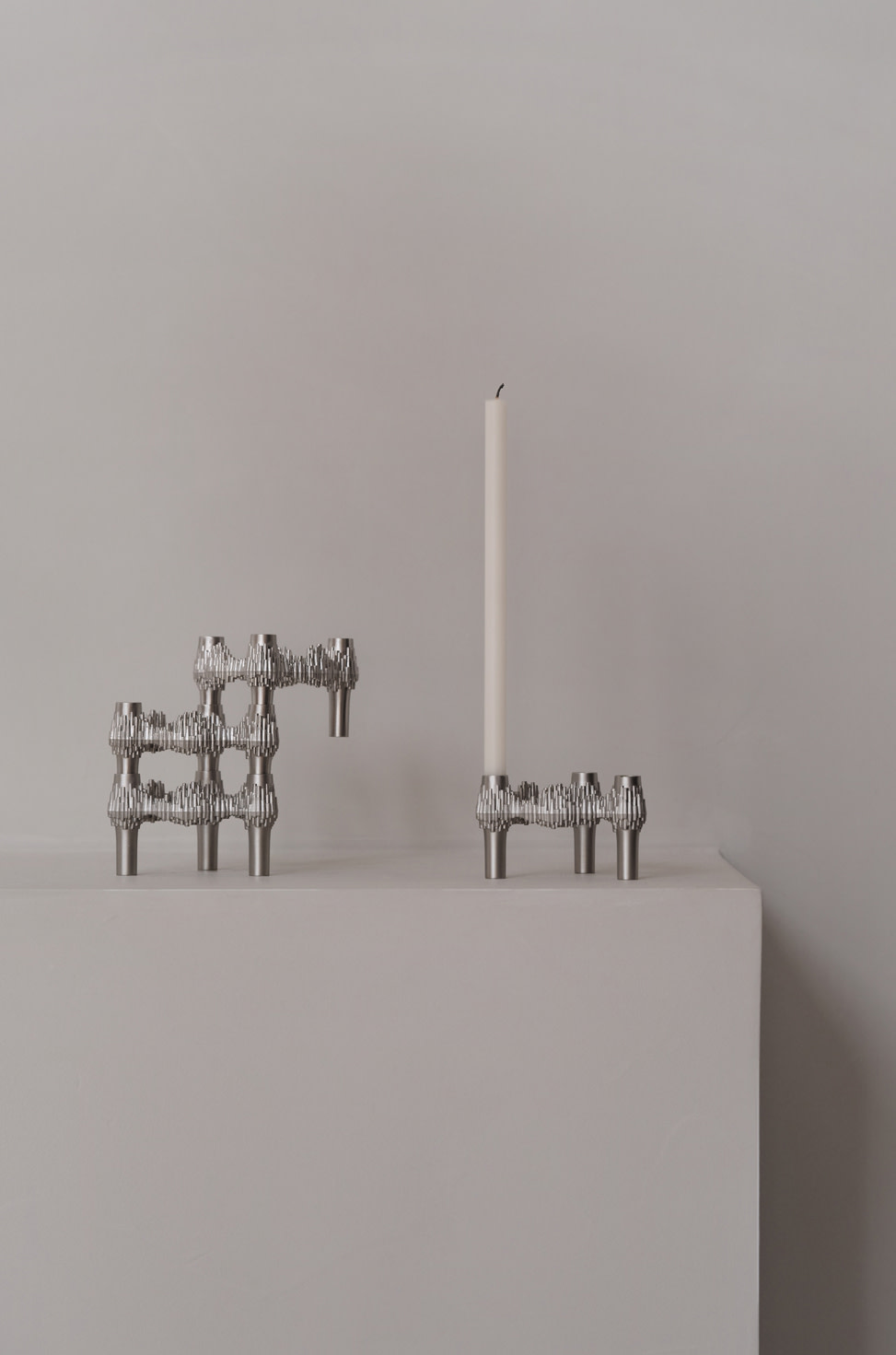 Stoff Quist kertastjaki, brushed chrome