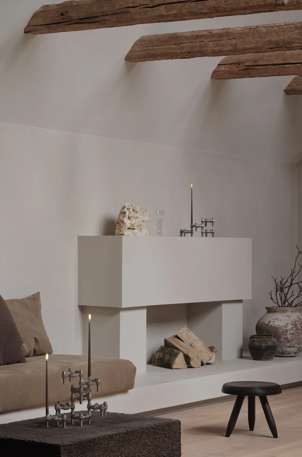 Stoff Quist kertastjaki, brushed chrome