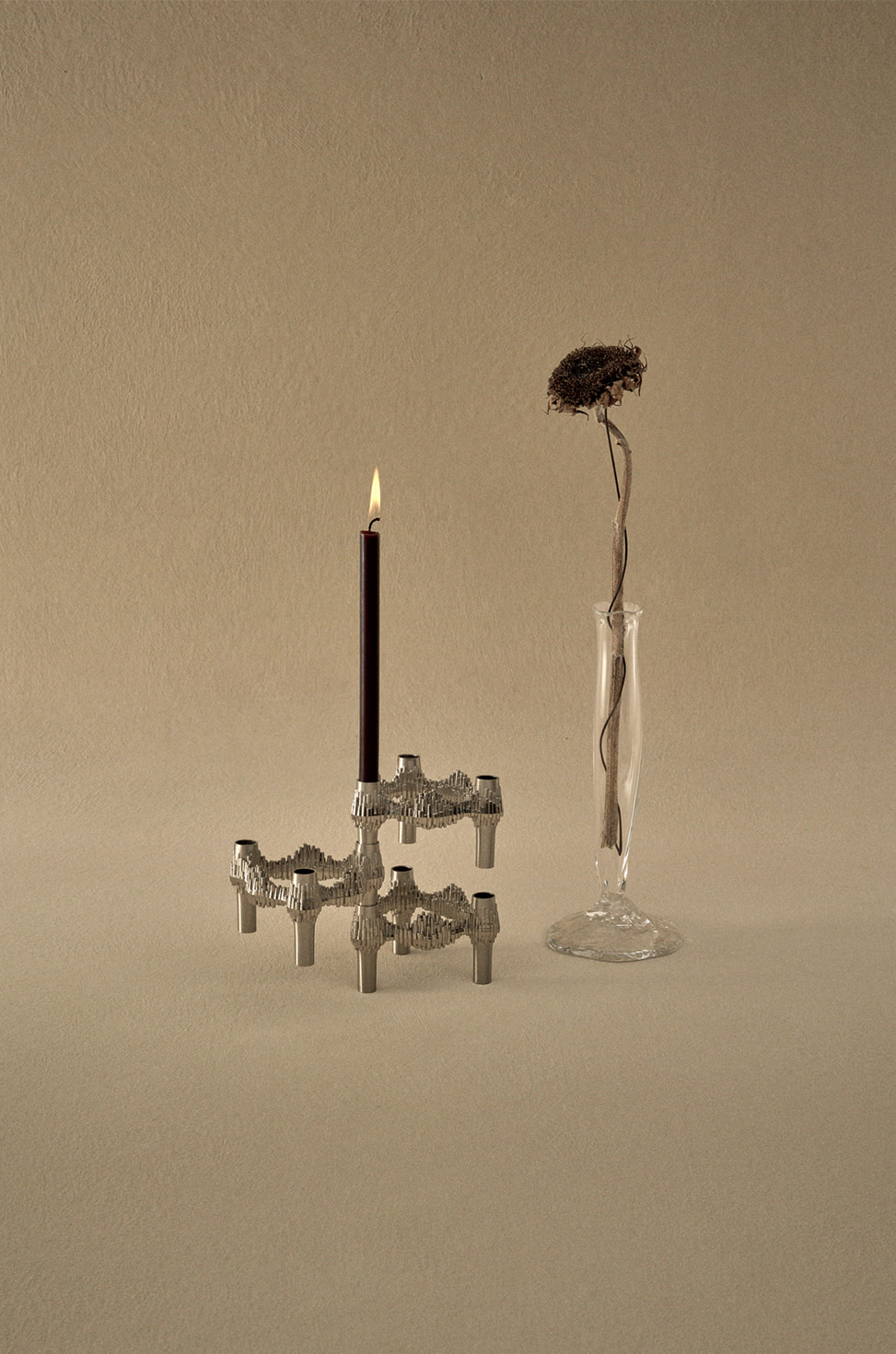 Stoff Quist kertastjaki, brushed chrome