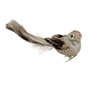 Jólaskraut -Glitter Feather Bird 3, 14cm