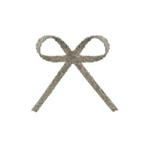 Jólaskraut - Slaufa 20cm, Silver Bead