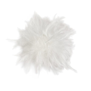 Jólaskraut - Feather Ball White, 22cm