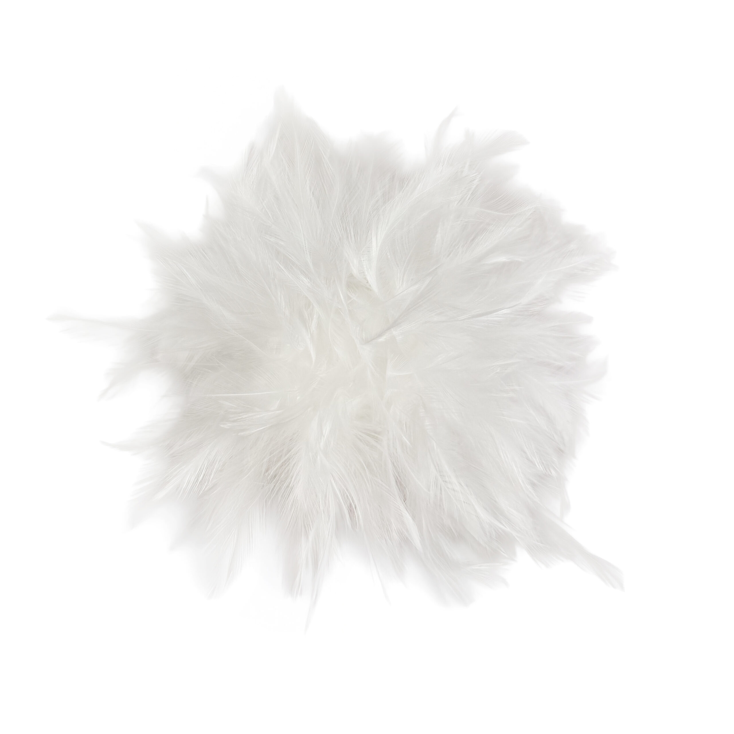 Jólaskraut - Feather Ball White, 22cm