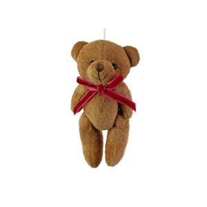 Jólaskraut - Bangsi m/slaufu 12cm, brown