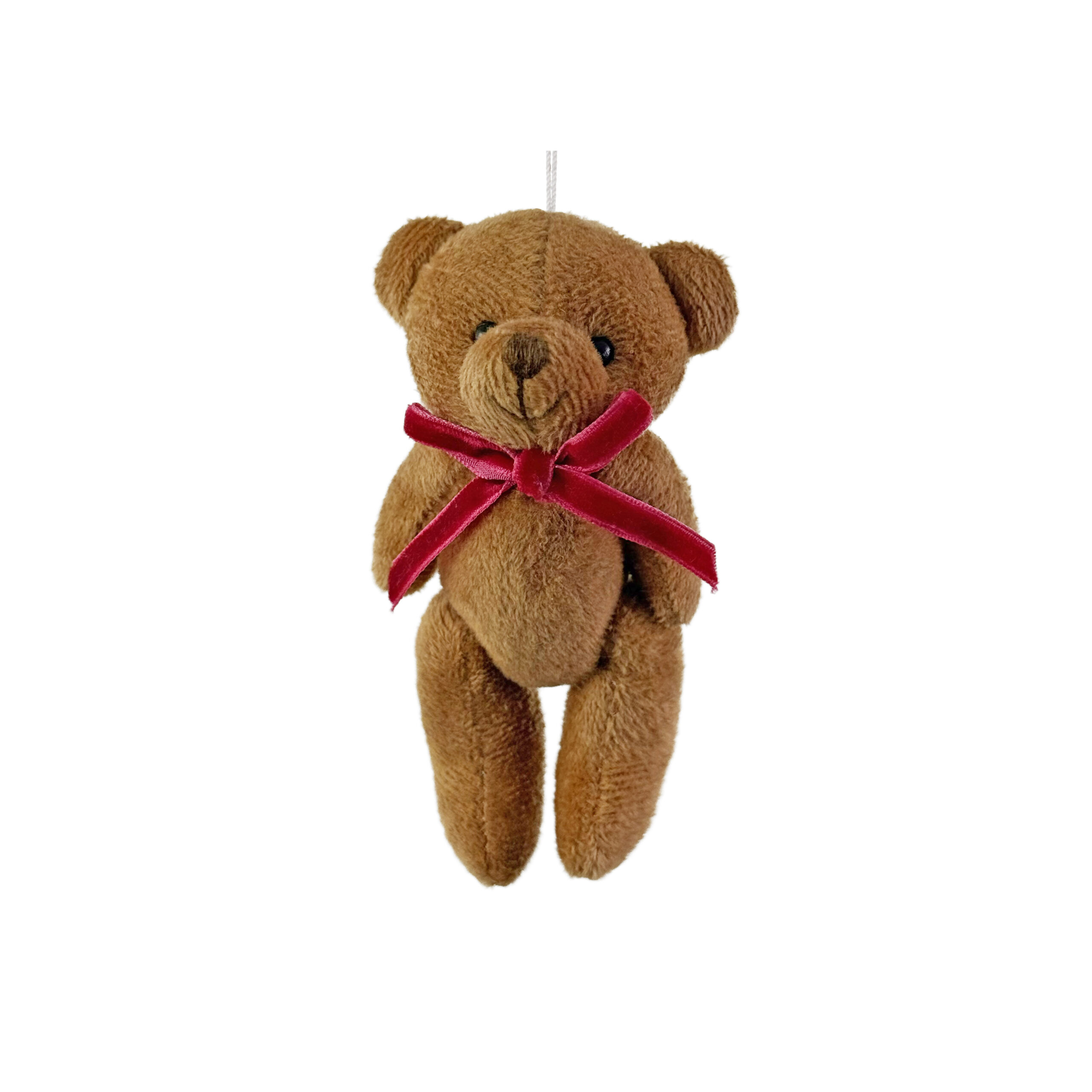 Jólaskraut - Bangsi m/slaufu 12cm, brown