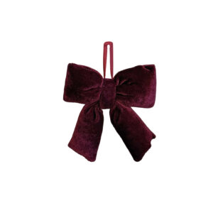 Jólaskraut - Slaufa puffed 12cm,Burgundy