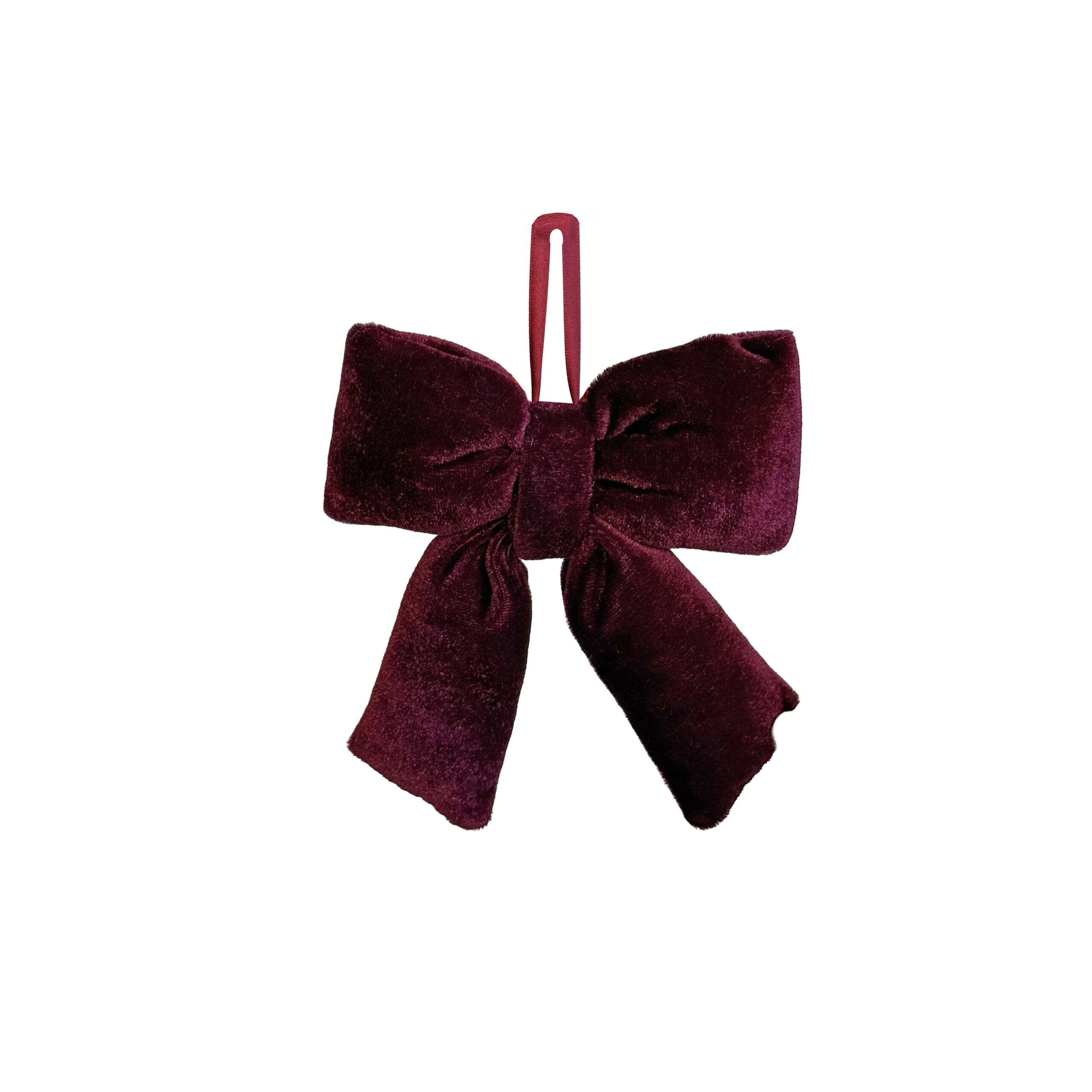 Jólaskraut - Slaufa puffed 12cm,Burgundy
