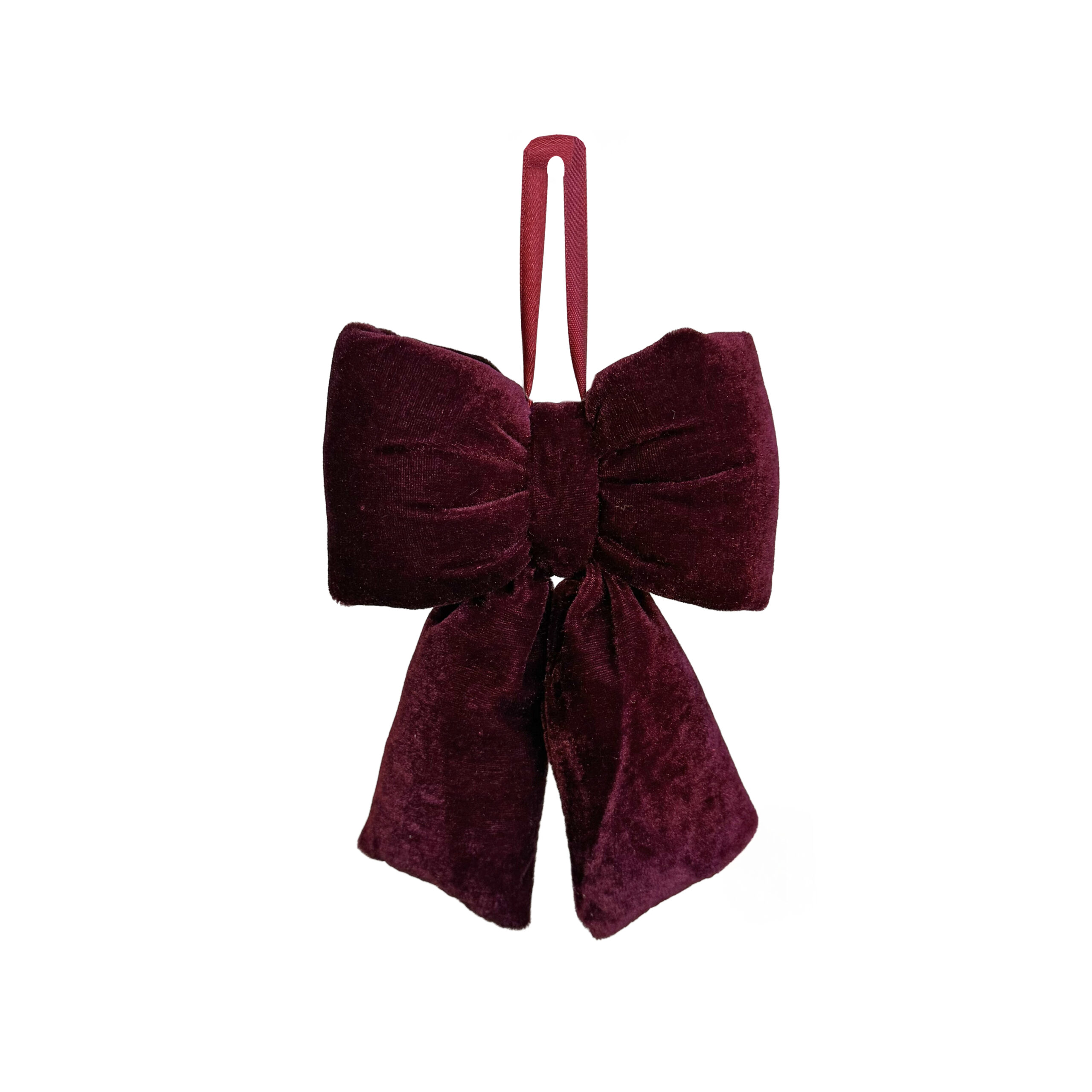 Jólaskraut - Slaufa puffed 19cm,Burgundy