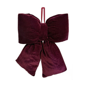 Jólaskraut - Slaufa puffed 30cm,Burgundy