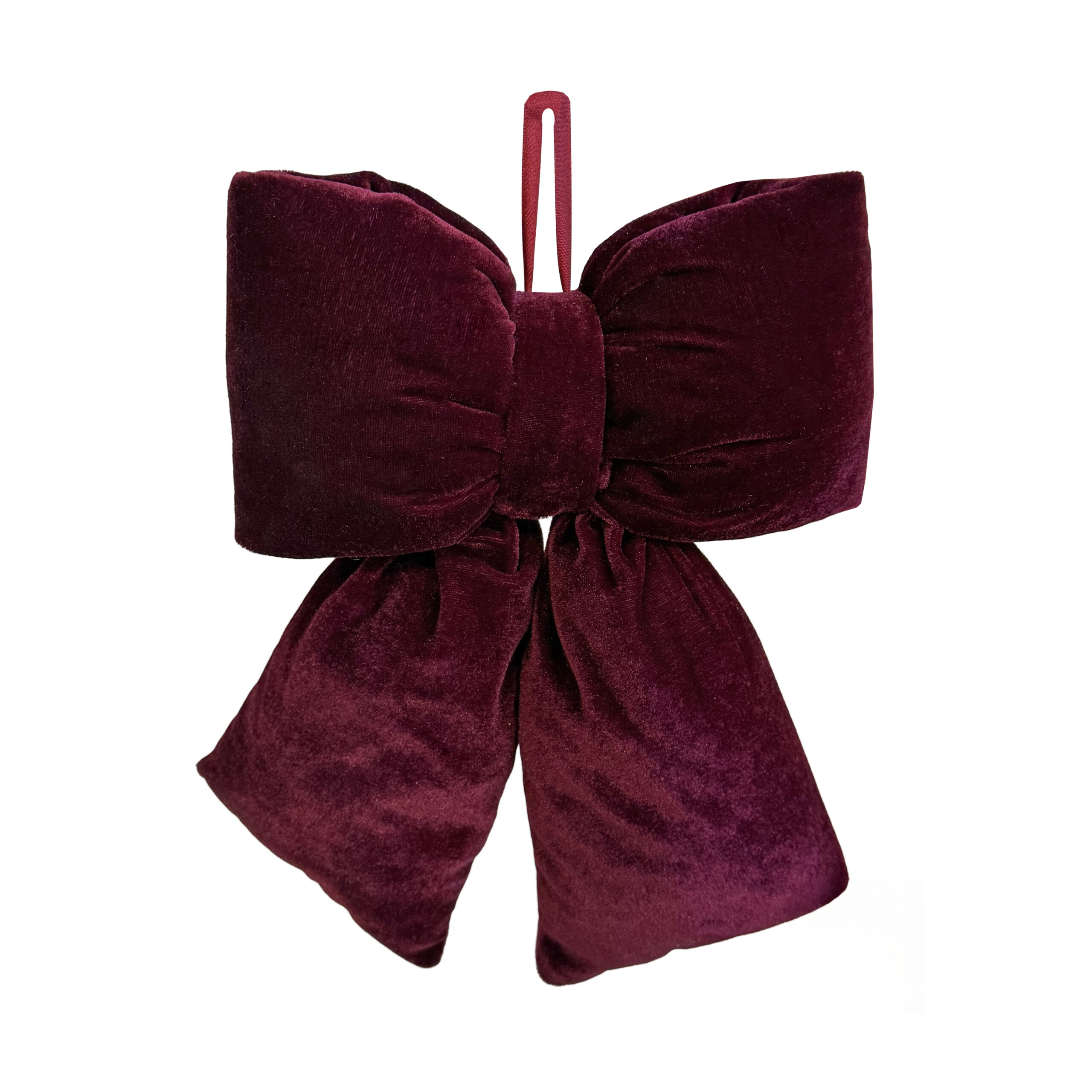 Jólaskraut - Slaufa puffed 30cm,Burgundy