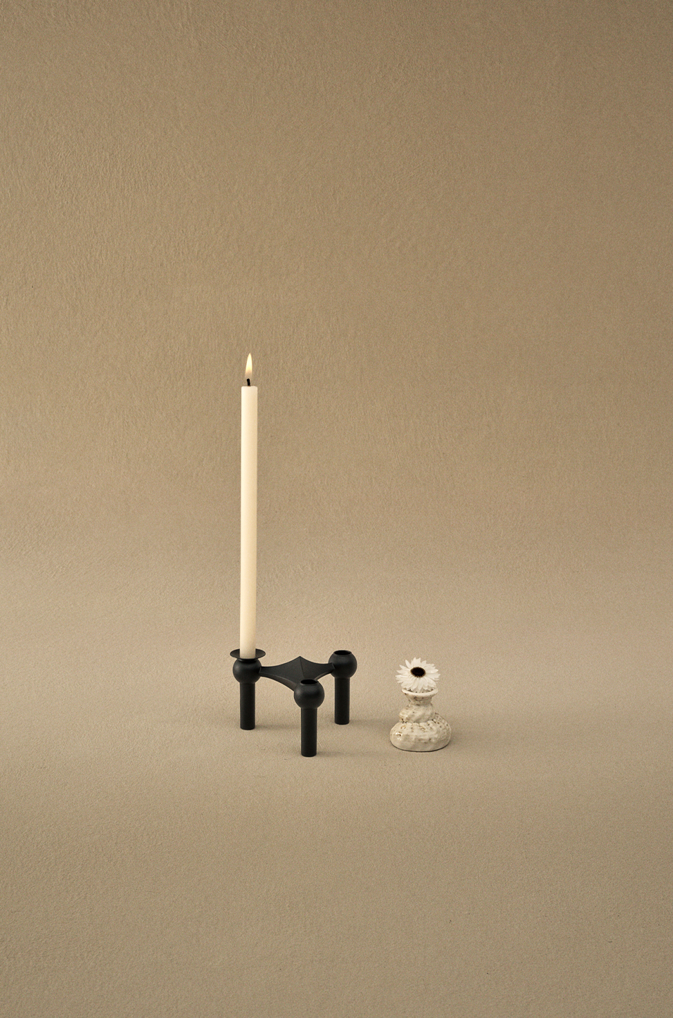 Stoff kertastjaki, black